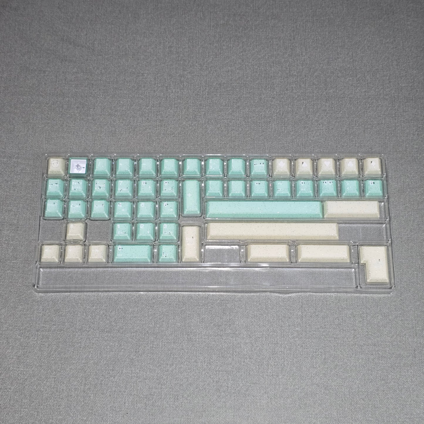 Mint Sand Sparkling Doubleshot Thick Keycaps