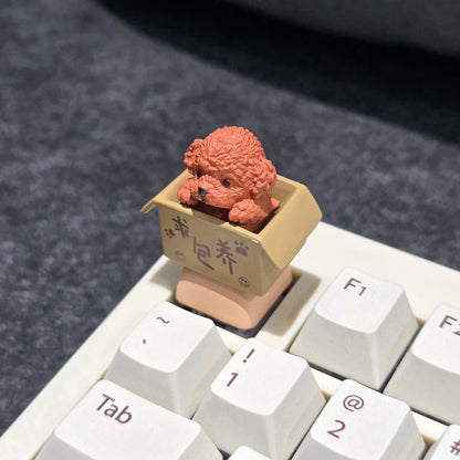 Puppy In Basket Resin Artisan Keycap