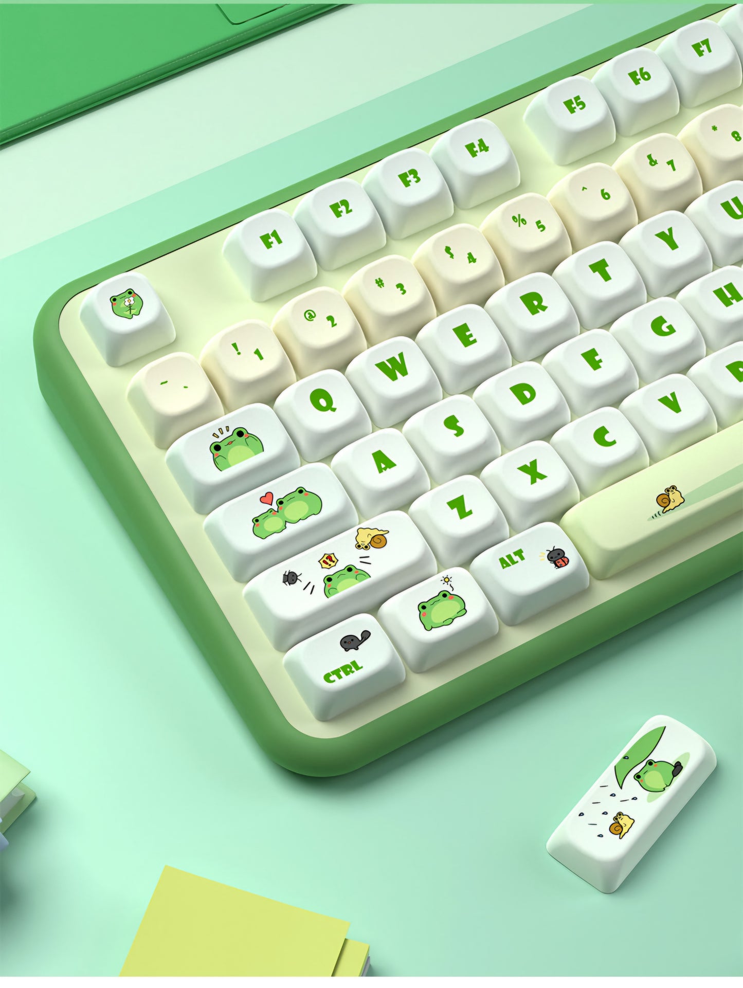 Secret Agent Little Frog MOA PBT Keycaps