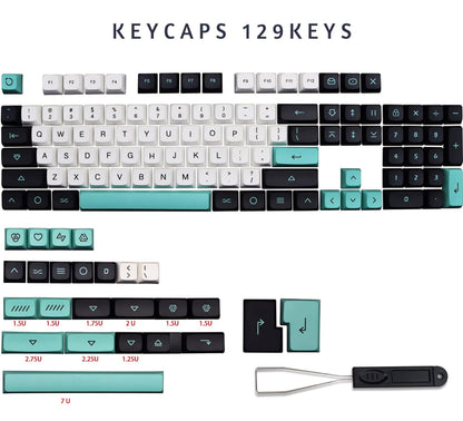 Geoma Light Cyan XDA PBT Clone Keycaps