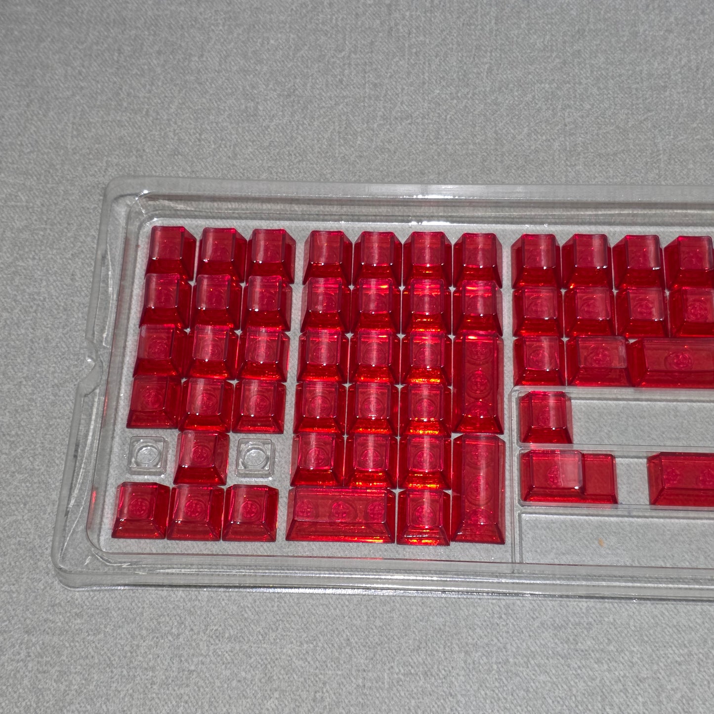 Crystal Blank Transparent Keycaps Full Set