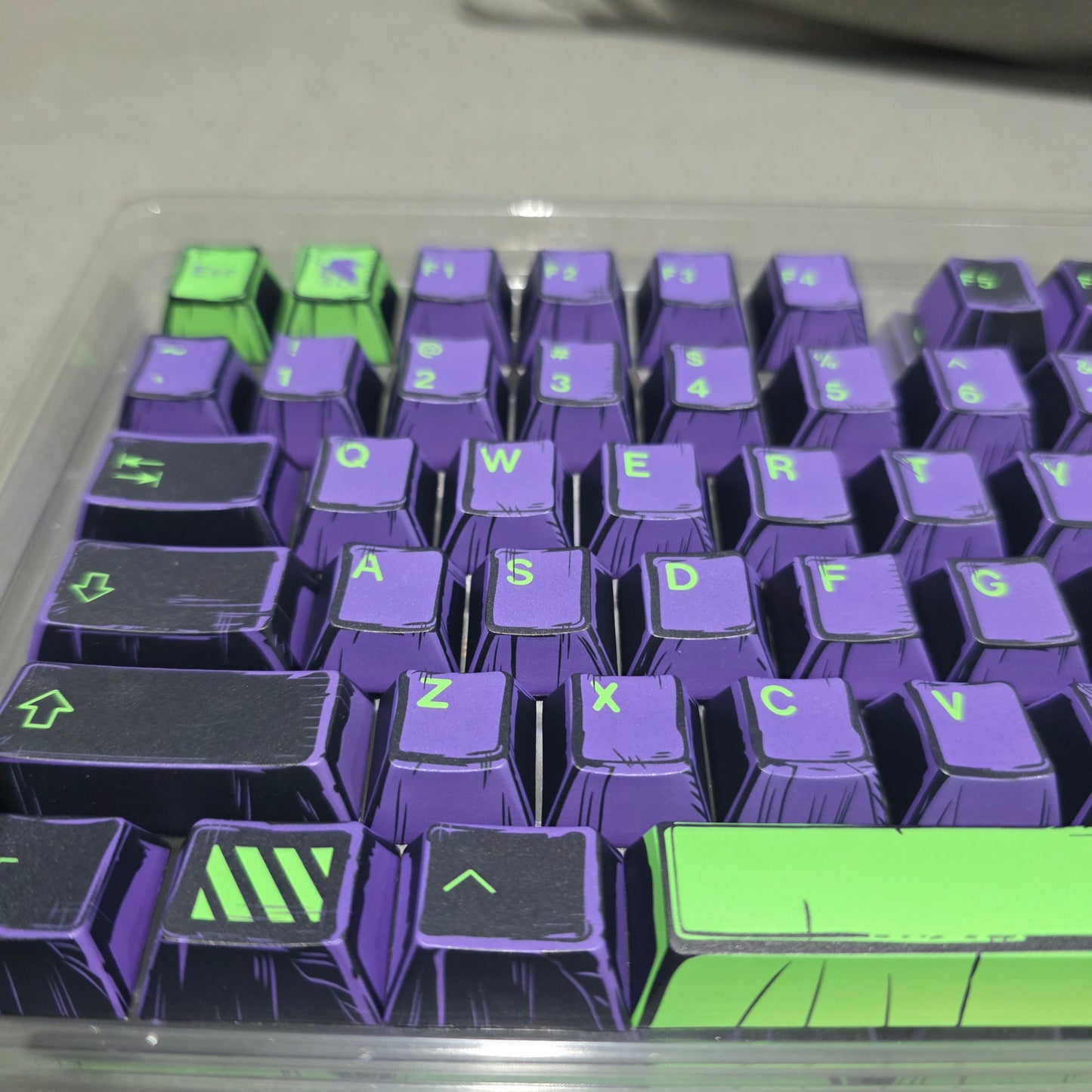 Unit 1  EVA Comic Manga Style Japanese Cherry PBT Extended Keycaps