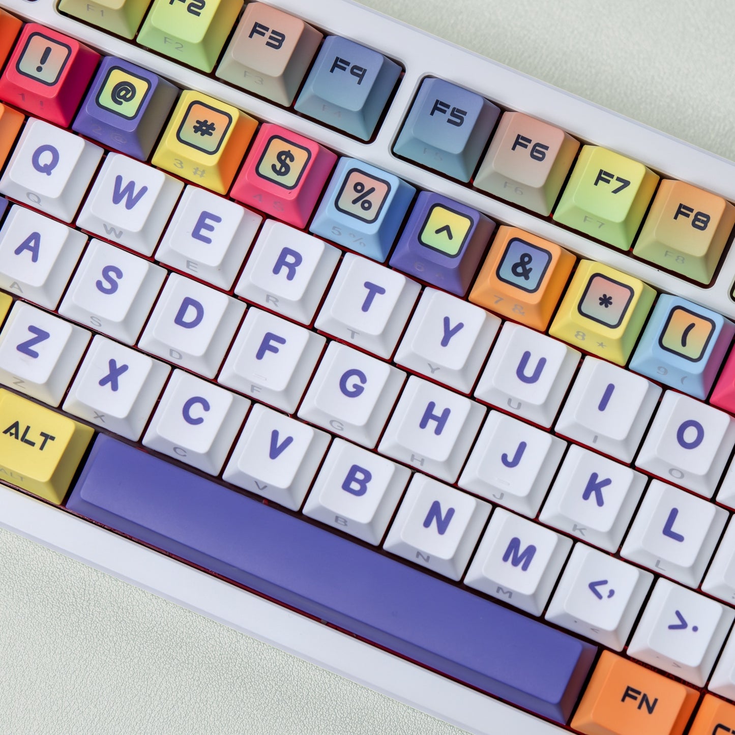 Pixel Punch Cartoon Dual Legends Backlit Keycaps