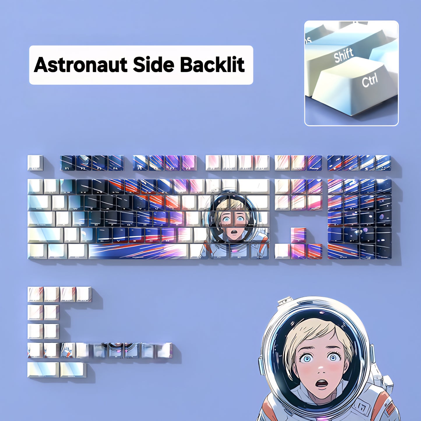 Astronaut Cherry PBT Keycaps