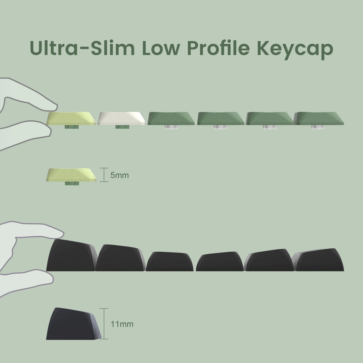 Womier Skyline Submarine PBT PC Low Profile Keycaps