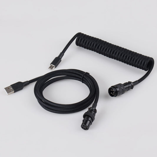 Lano Jet Black Connector Gx16 Aviator Premium Mechanical Keyboard 3.5m Cable