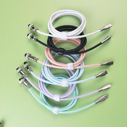 GX12 Avaitor Custom Type-C to Type-C 8k USB Spring Coiled Cable