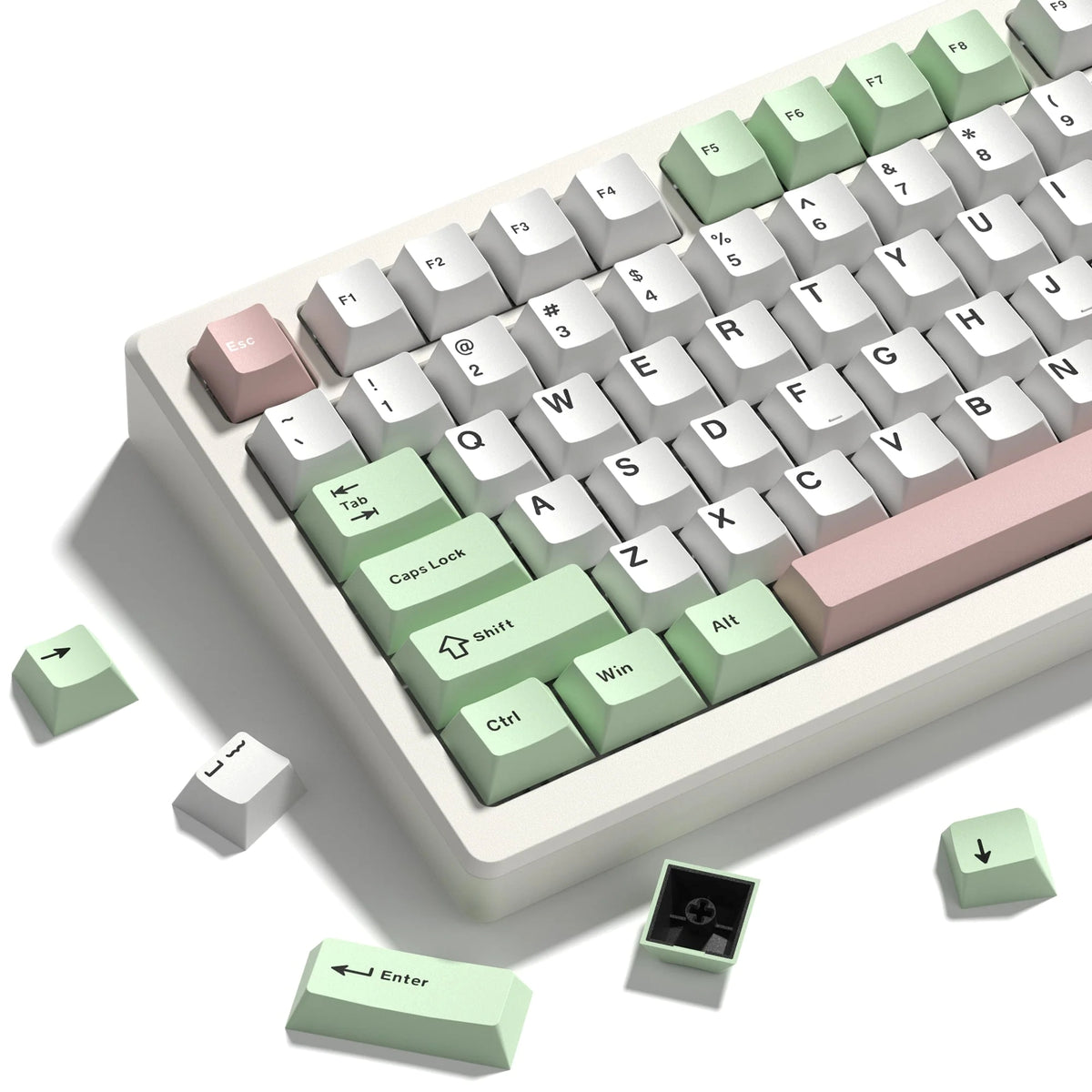 Womier Sakura Matcha Cherry Doubleshot PBT Keycaps