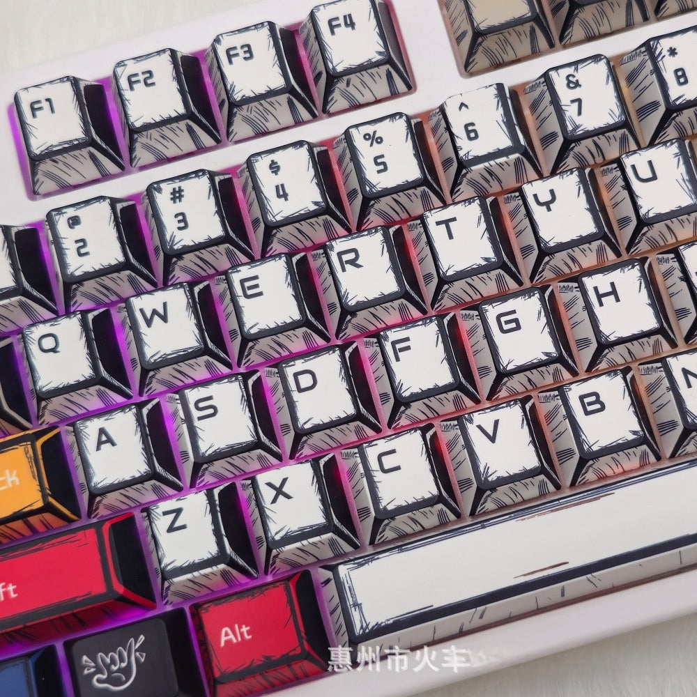 Comic Manga Lightning 2 Colors Cherry PBT Keycaps