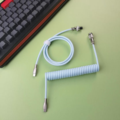 GX12 Avaitor Custom Type-C to Type-C 8k USB Spring Coiled Cable