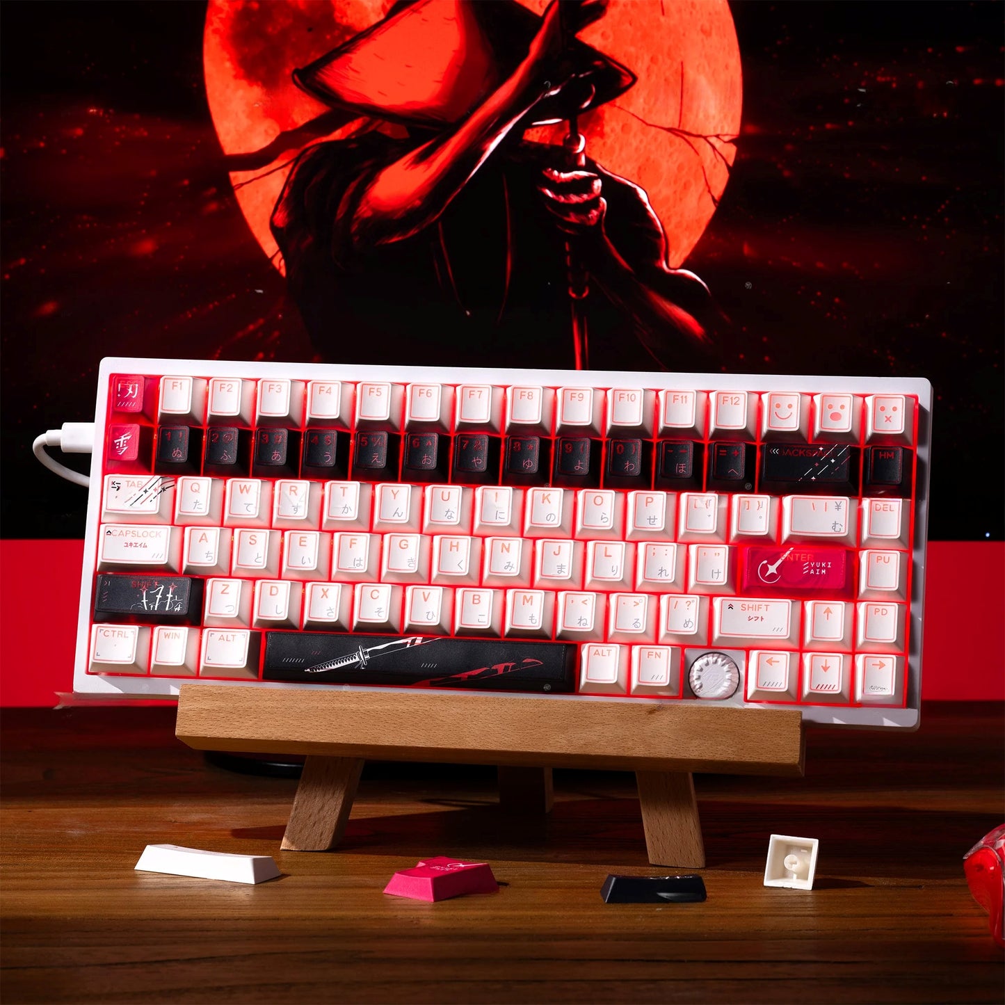 Top Backlit Yuki Aim Snow Blade OEM Keycap Set