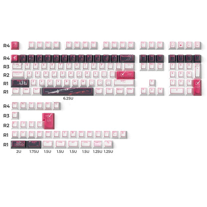 Top Backlit Yuki Aim Snow Blade OEM Keycap Set