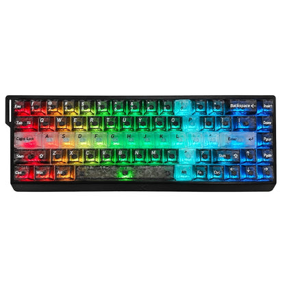 The Sword In Carbon Fiber Transparent Cherry Keycaps